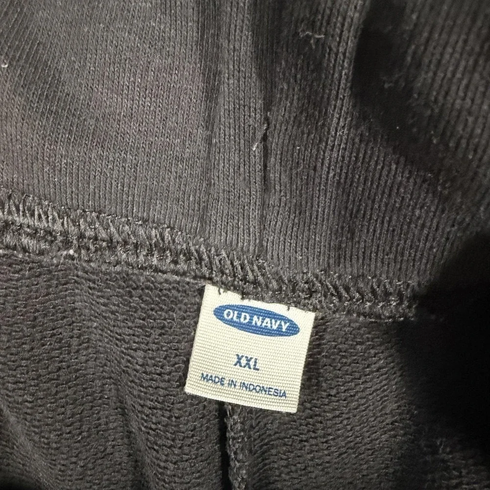 Old Navy Fleece Sweat Shorts Womens XXL Black Elastic Waist Drawstring Lounge - Picture 5 of 11